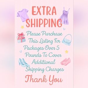 Extra Shipping Charge Listing